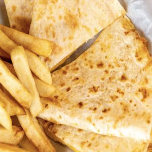 Kids Mozzarella Cheese Quesadilla with Fries